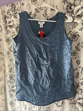 Dorman Scoop Neck Tank Top in Slate Blue